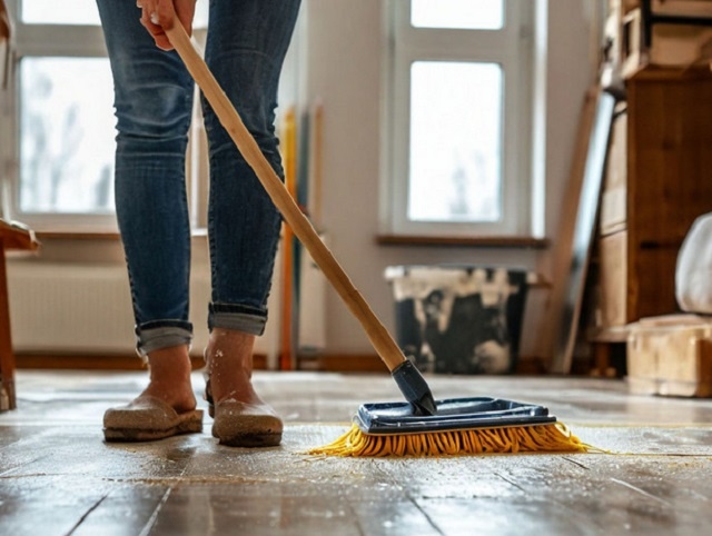 Как убрать белый налет с полов после ремонта: полезные советы