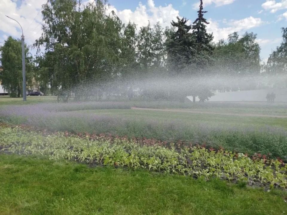 «Зеленхоз» заботится о городских клумбах в условиях жаркой погоды «Зеленхоз» заботится о городских клумбах в условиях жаркой погоды