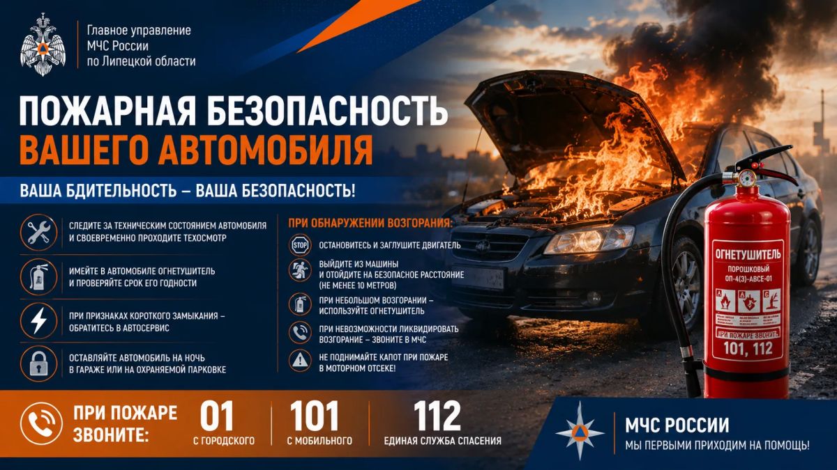 Пожар в автомобиле. Что нужно делать, если вы обнаружили признаки возгорания автомобиля:
