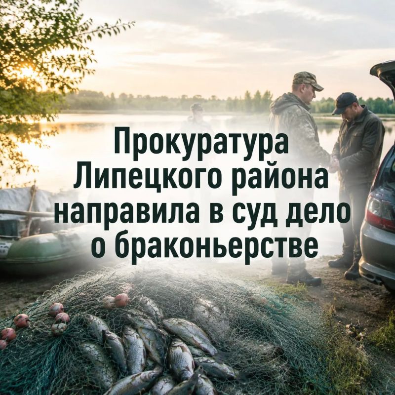 Прокуратура Липецкого района направила в суд дело о браконьерстве