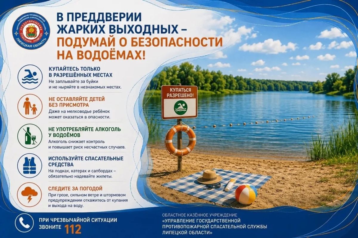 Жара в Липецке набирает обороты, и многие отправятся на выходных к водоемам