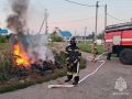 Мусор горел два раза за сутки в ЛО — в Усмани (на фото) и в селе Колыбельское Чаплыгинского округа