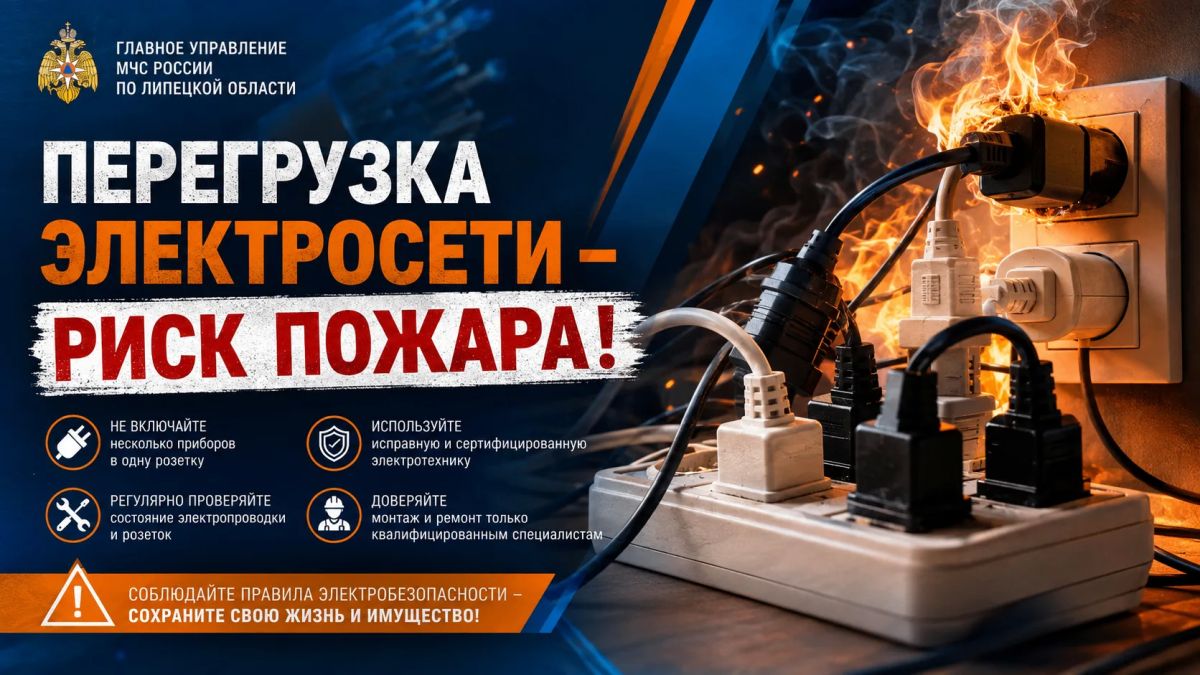 Перегрузка электросети – риск пожара