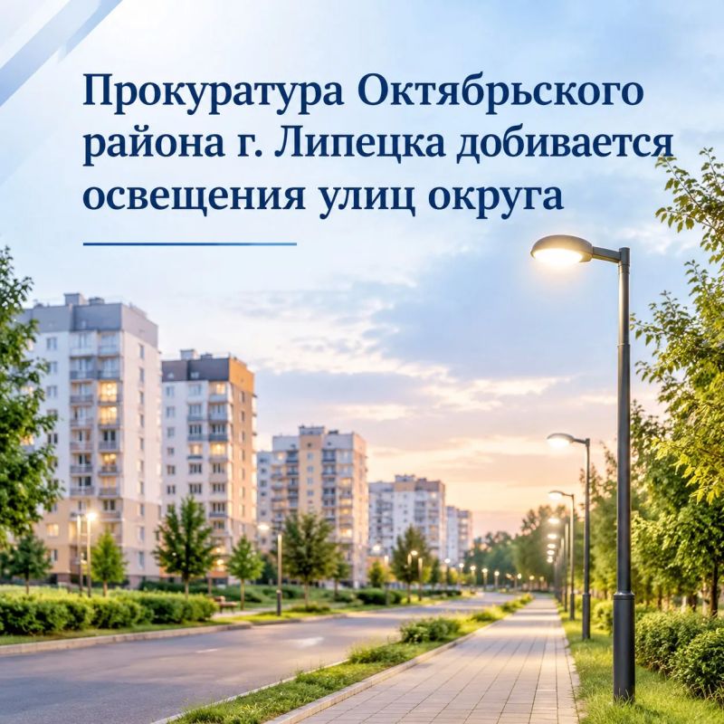 Прокуратура Октябрьского района г. Липецка добивается освещения улиц округа